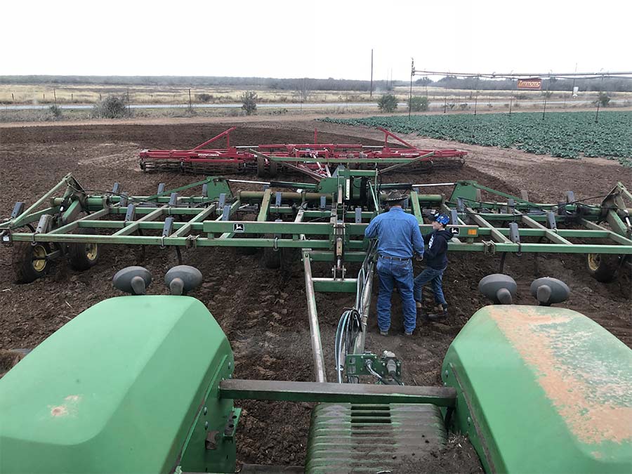 Photo of large farm equipment outside