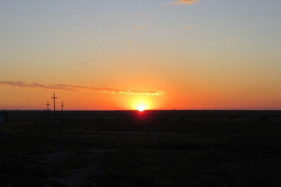 Sunset on the horizon